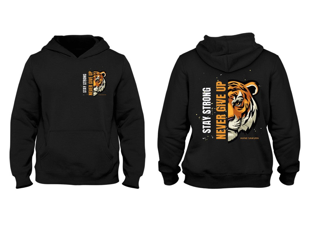 Áo Hoodie UNISEX, TIGER STAY STRONG, form rộng, chất liệu cao cấp thoải mái - HENA SAKURA