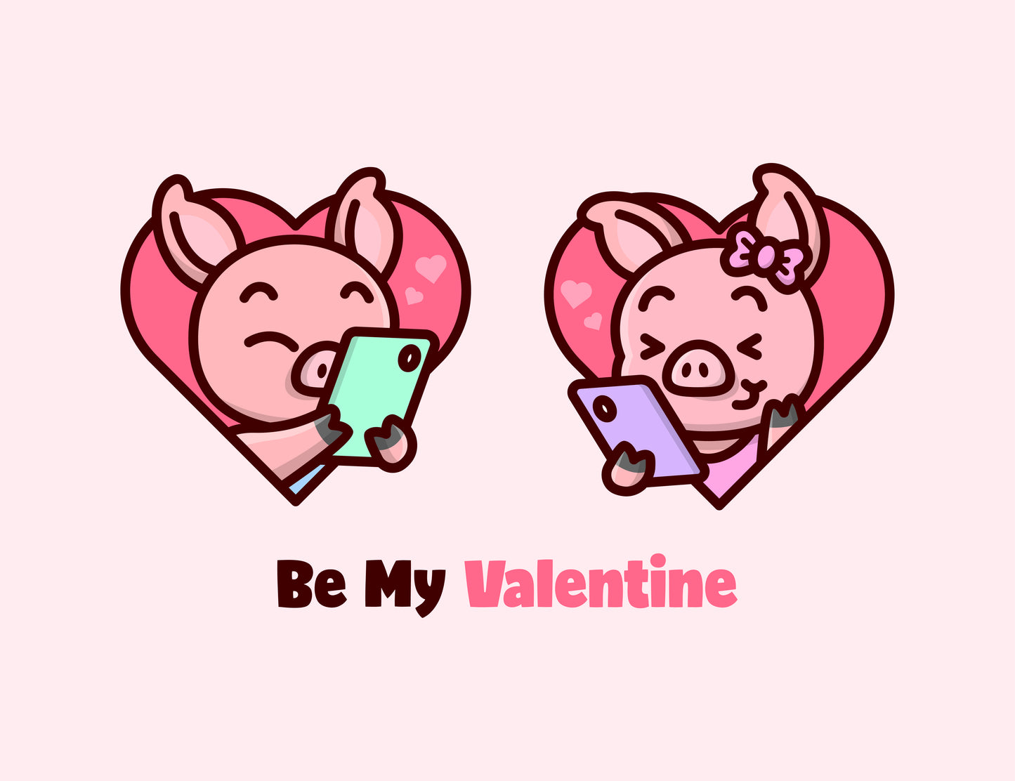 SK T-Shirt Couple Pig Cute Valentine