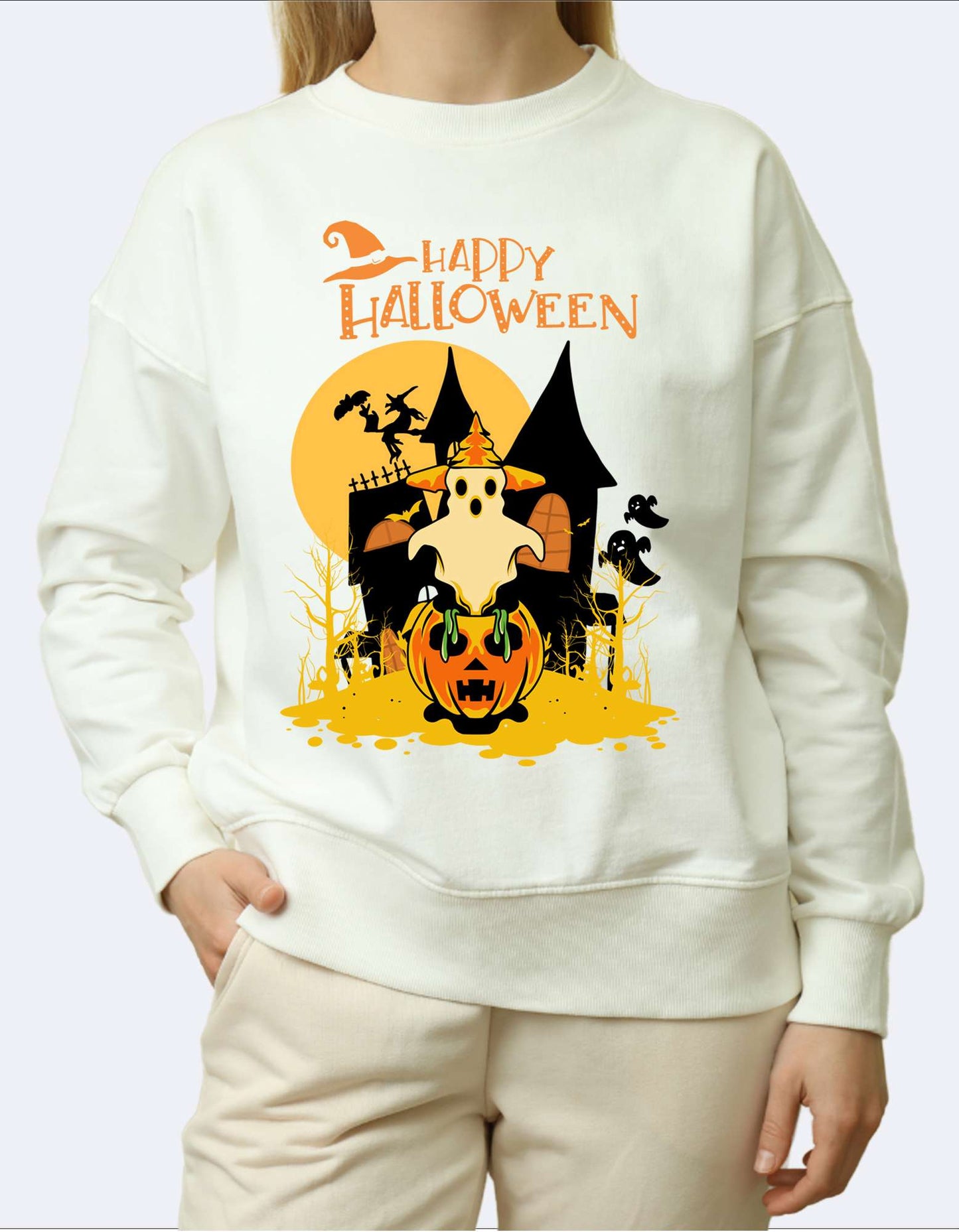 SK Sweatshirt Scary Ghost