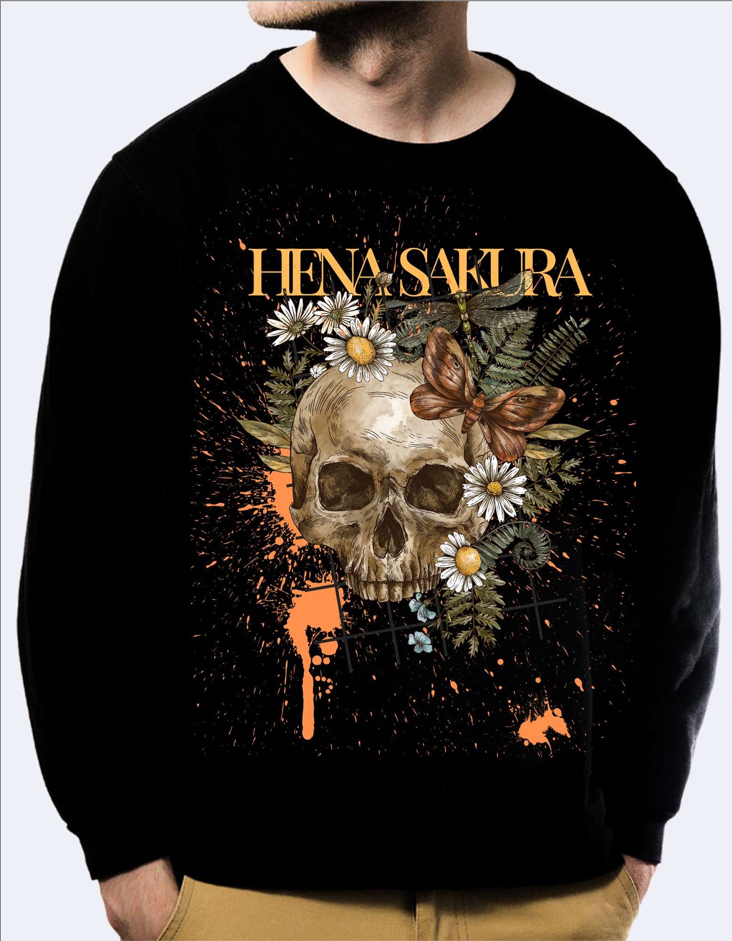 SK Sweatshirt SK Skull with Flowers