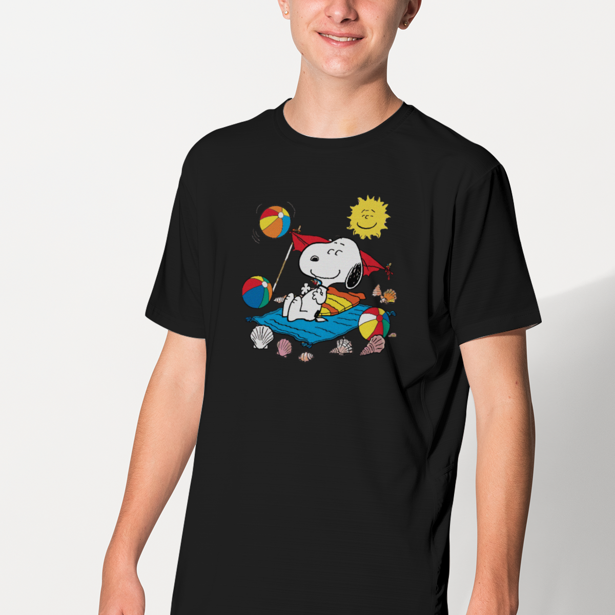 SK T-Shirt Snoopy Sunbathe On The Beach