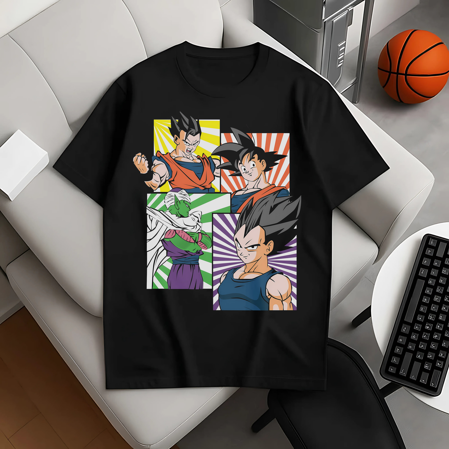 SK T-Shirt Dragon Ball Son Goku, Son Gohan, Piccolo, Vegeta
