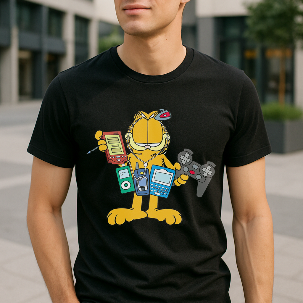 SK T-Shirt Garfield Retro Tech