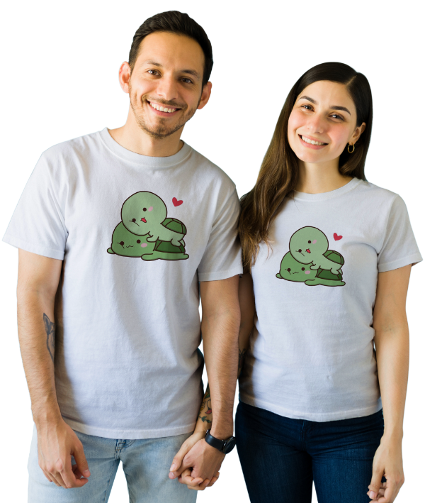 SK T-Shirt Couple Turtle Valentine
