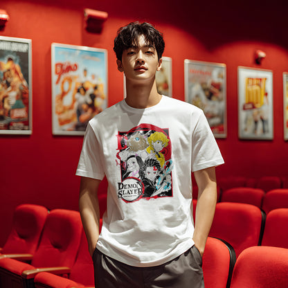 SK T-Shirt Demon Slayer Đen/ Trắng