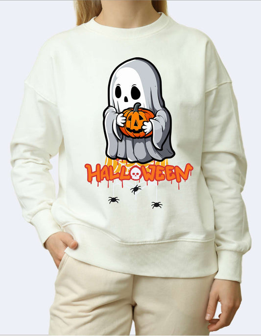 SK Sweatshirt Ghost holding Pumpkin