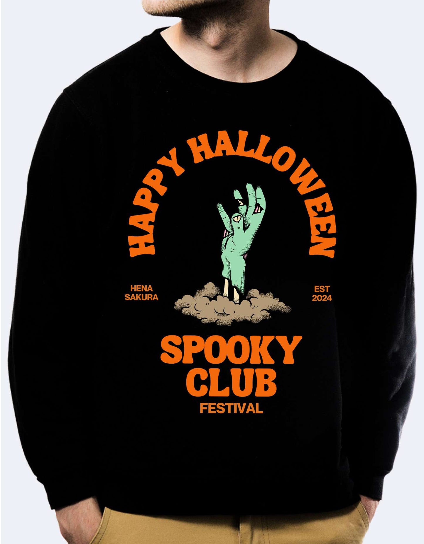 SK Sweatshirt Spooky Zombie Hand