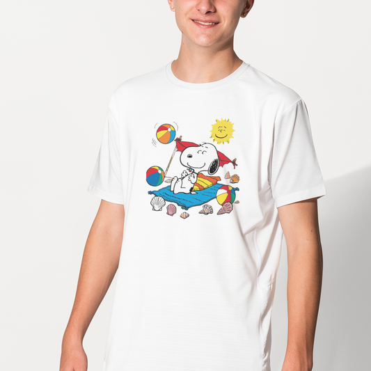 SK T-Shirt Snoopy Sunbathe On The Beach