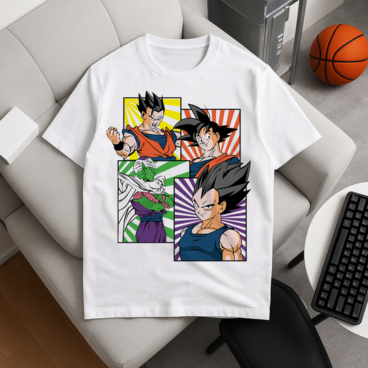 SK T-Shirt Dragon Ball Son Goku, Son Gohan, Piccolo, Vegeta
